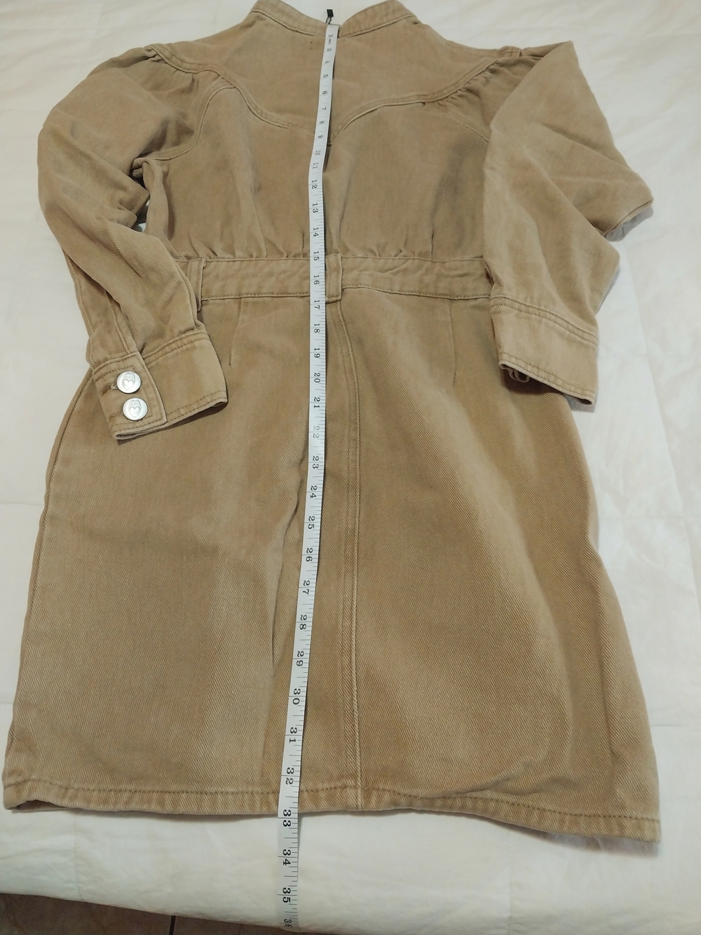 Nasty Gal Olive Green Button-Front Utility Jumpsuit Dress - Picture 6 of 7